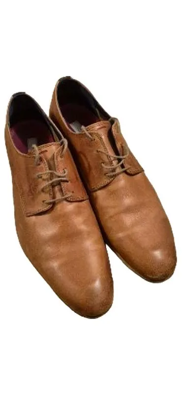 COX Herren Schnürschuhe Derby Leder Braun Gr. 42 Business Klassisch 5