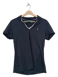 Chervò Damen Poloshirt Blau Gr. 42/XL Sport Kurzarm Logo 1