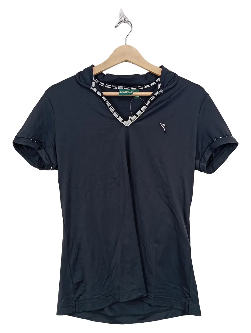 Chervò Damen Poloshirt Blau Gr. 42/XL Sport Kurzarm Logo 1