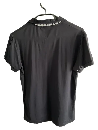 Chervò Damen Poloshirt Blau Gr. 42/XL Sport Kurzarm Logo