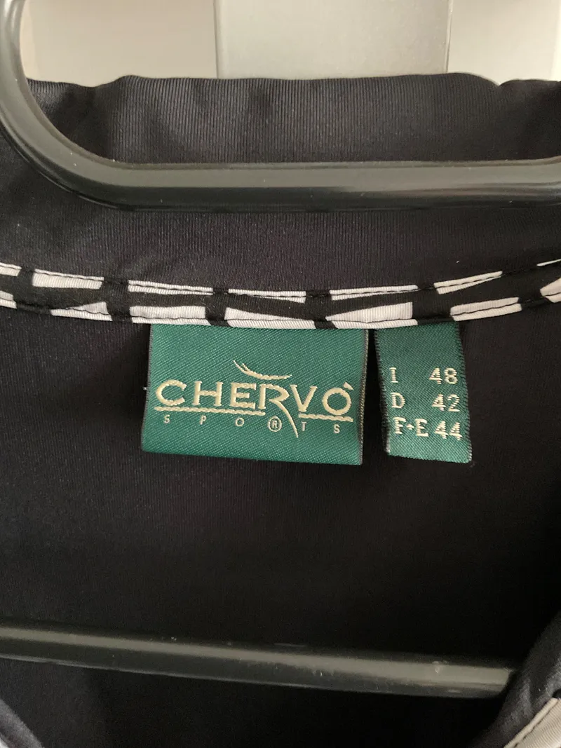 Chervò Damen Poloshirt Blau Gr. 42/XL Sport Kurzarm Logo 5