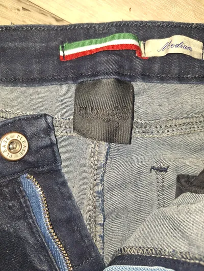 Please Damen Jeans Slim Fit Dunkelblau Gr. 36 W28 Stretch Italien
