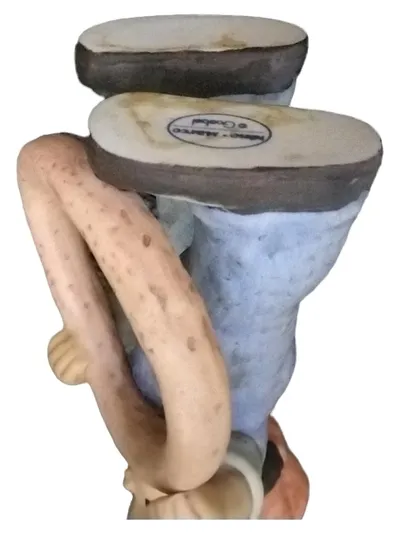Goebel Spielfigur Junge mit Reifen Kind Porzellan 14 cm Mehrfarbig