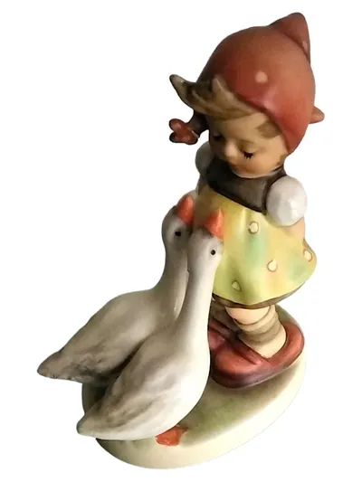 Goebel Gänseliesel Porzellan Figur Mädchen Gans Traditionell Mehrfarbig 11cm