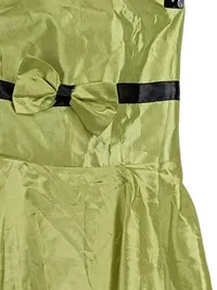 Belle Poque Damen Abendkleid Gr. 38 Grün Trägerlos Schleife Retro 3