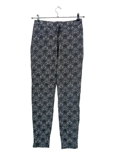 TRIGEMA Damen Stoffhose Gr. S/36 Grau Barock Muster Baumwolle