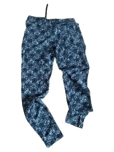 TRIGEMA Damen Stoffhose Gr. S/36 Grau Barock Muster Baumwolle