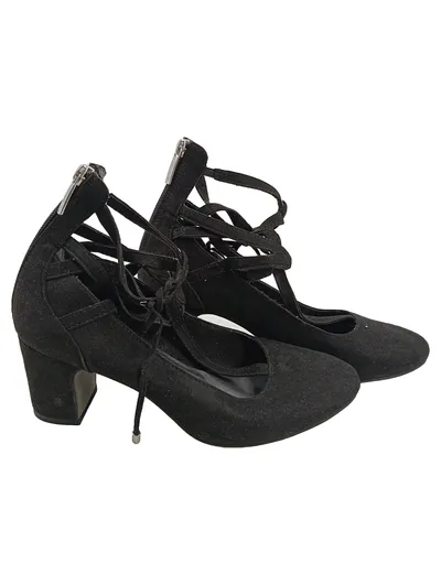 Tamaris Schnürpumps Damen Pumps Schwarz Gr. 39 Party Reißverschluss 7cm