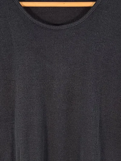 Vans Damen T-Shirt Basic Uni Kurzarm Viskose Modal Baumwolle Schwarz L