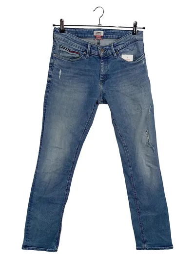 Tommy Jeans Herren Slim Fit Jeans Blau W32/L32 Destroyed Look