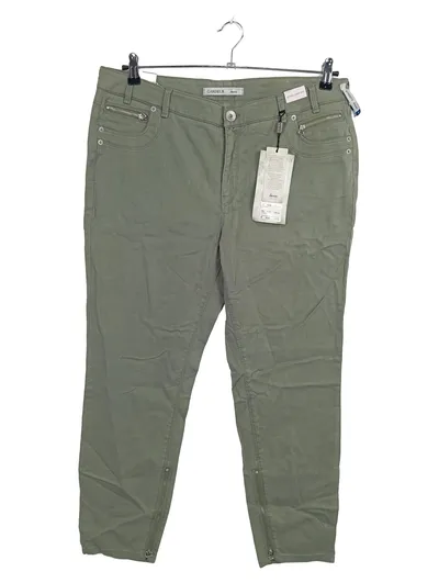 Gardeur Damen Jeans Straight Leg Gr. 46 Oliv Lyocell NEU mit Etikett
