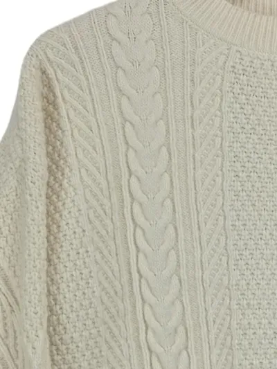 24colours Damen Pullover Zopfmuster Strickpullover Gr. 36/S Beige Creme