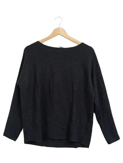 Street One Damen Pullover Schwarz Gr. 36/S Langarm Basic Viskose