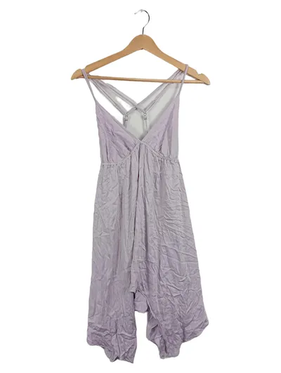 Ecote Damen Sommerkleid Gr. 36 Lila Viskose Trägerkleid Bohemian