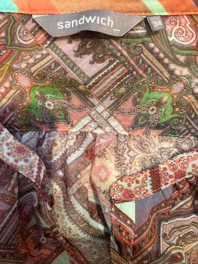 Sandwich Damen Bluse Shirt Mehrfarbig Paisley Gr. 34/XS Modern