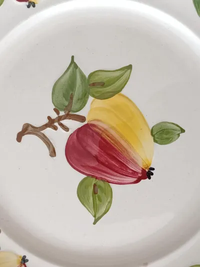 Villeroy & Boch Ma Pomme Essteller Porzellan Handmalerei 26 cm Vintage