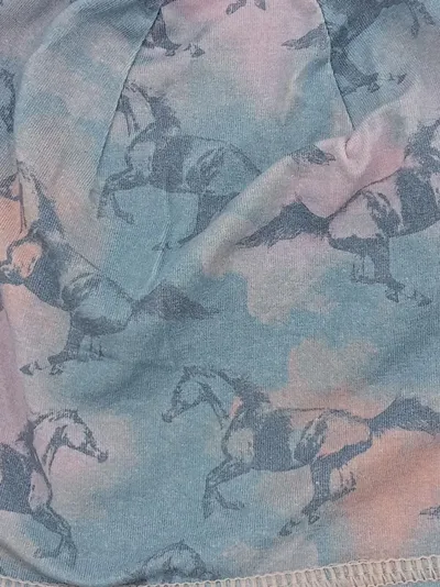 Maximo Kinder Mütze Beanie Pferde Motiv Rosa Blau Baumwolle