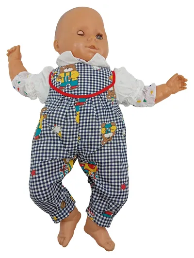 Götz Babypuppe 51cm mit Strampler Outfit Schlafaugen Vintage