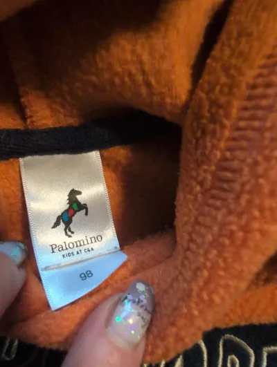 Palomino Kinder Kapuzenpullover Fleece Snowboarding Gr. 98 Orange