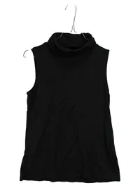 HALLHUBER Damen Top Rollkragen Ärmellos Schwarz Lyocell Gr. XS 1