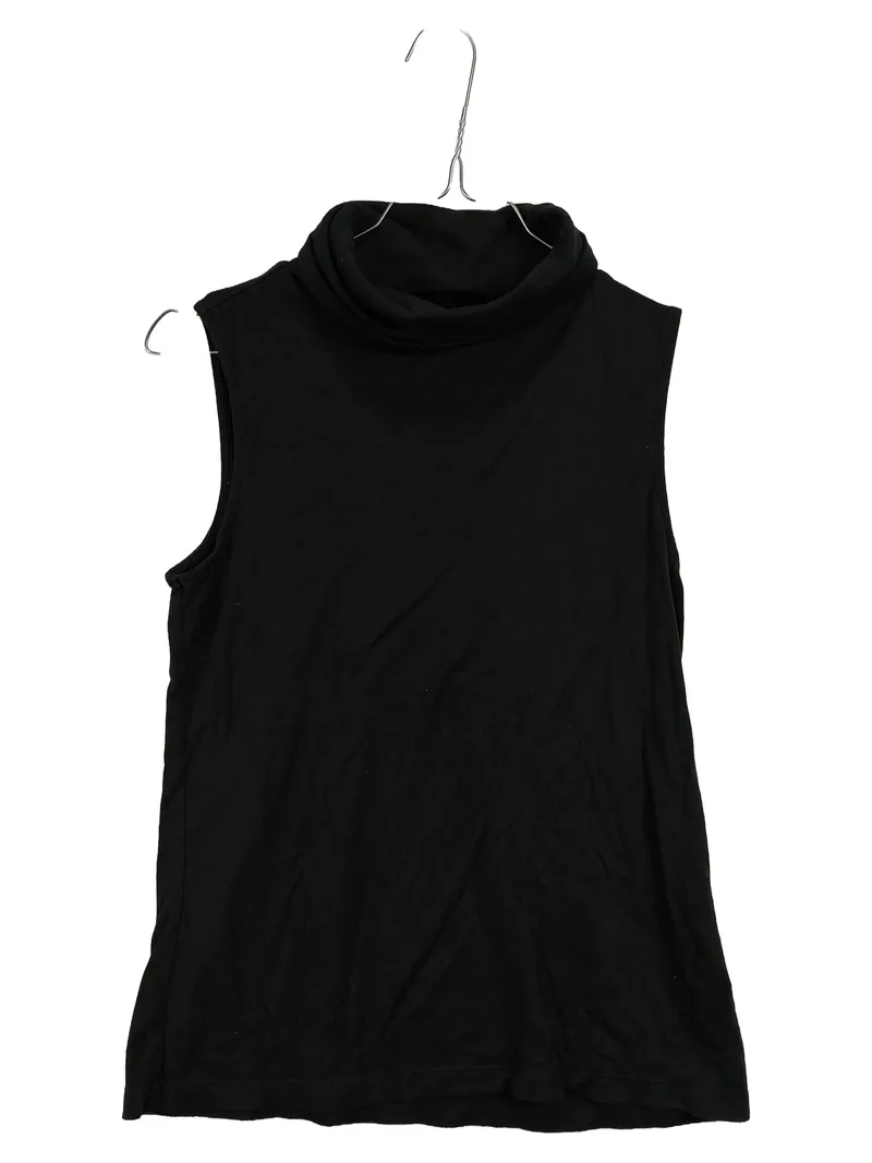 HALLHUBER Damen Top Rollkragen Ärmellos Schwarz Lyocell Gr. XS 1