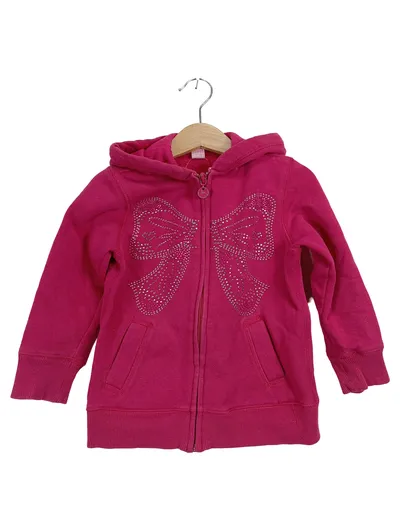 DOPO DOPO Mädchen Kapuzenpullover Pink Gr. 98 Hoodie Schleife Strass