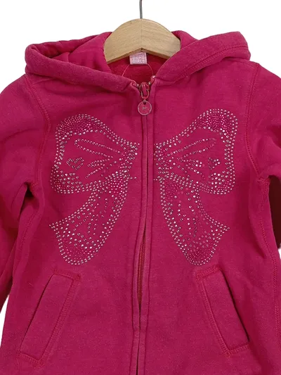 DOPO DOPO Mädchen Kapuzenpullover Pink Gr. 98 Hoodie Schleife Strass