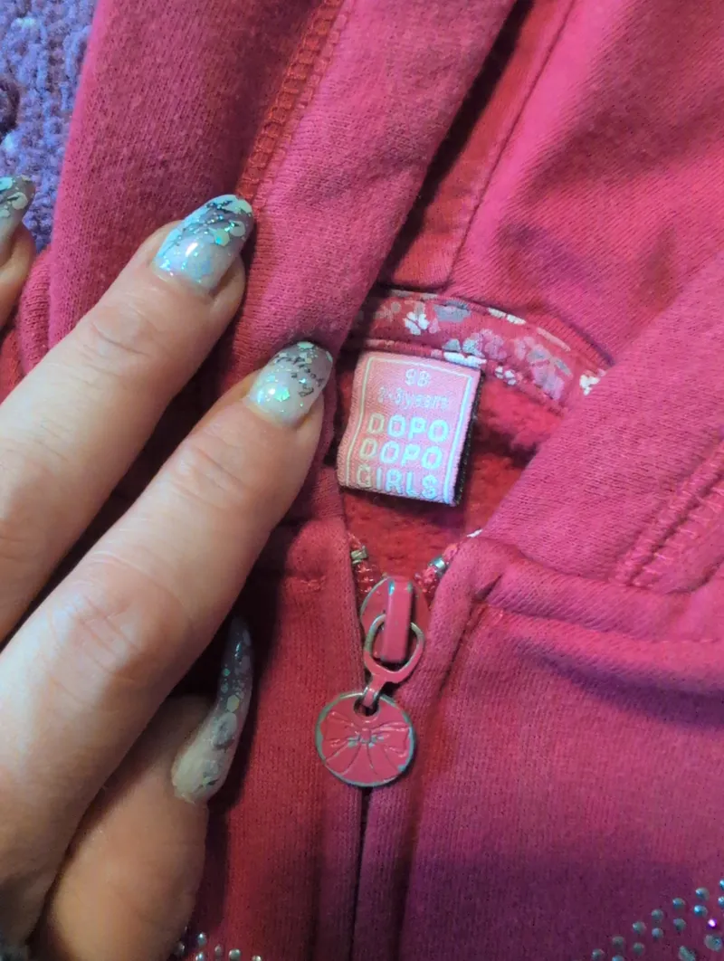 DOPO DOPO Mädchen Kapuzenpullover Pink Gr. 98 Hoodie Schleife Strass 3