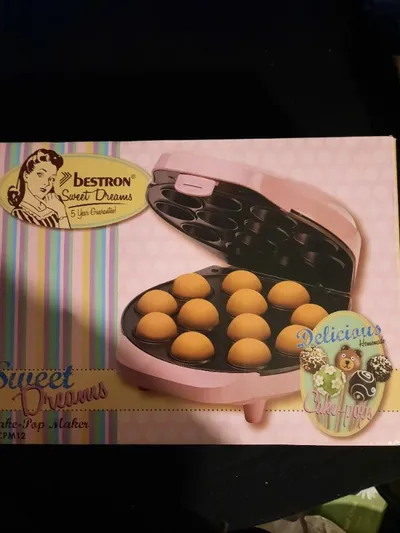 Bestron CPM12 Cake Pop Ständer Rosa Kunststoff Retro Backgerät für 12
