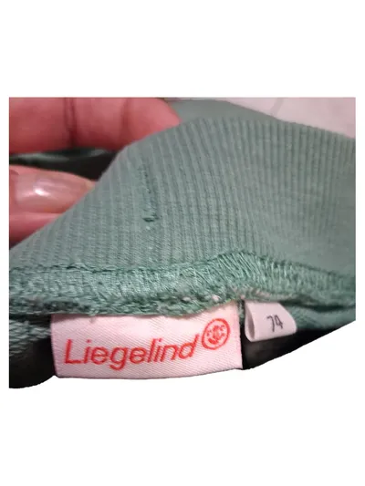 LIEGELIND Baby Jogginghose Gr. 74 Grün Baumwolle Sweathose