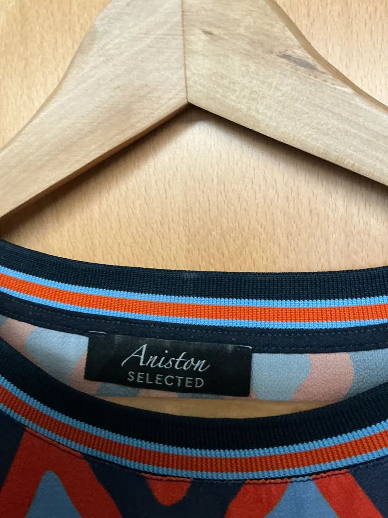 Aniston Selected Damen Shirt Pullover Rauten Muster Geometrisch Bunt Gr. 44 XXL 4
