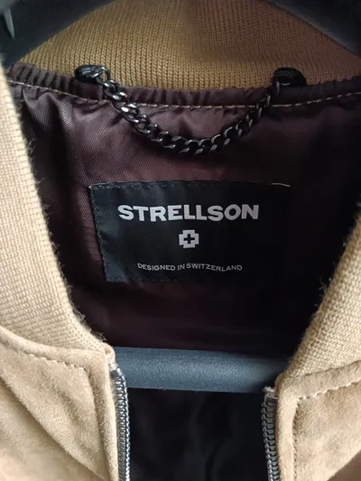 Strellson Herren Bomberjacke Wildleder Braun Gr. 50/L Designed in Switzerland
