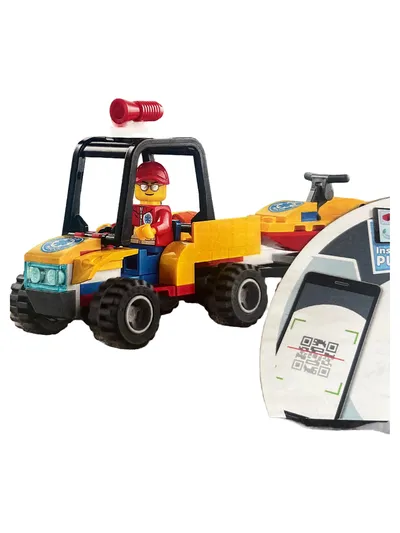 LEGO City 60286 Strand Rettung ATV Quad Jetboot Bauset Kinder