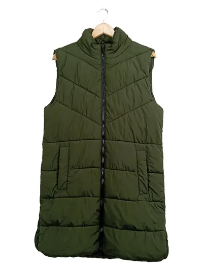 Noisy May Damen Steppweste Gr. 38/M Oliv Casual Outdoor Weste