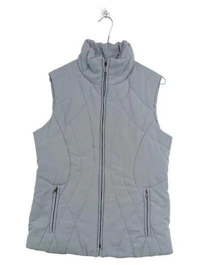 Alba Moda Steppweste Damen Gr. 38 M Blau Uni Reißverschluss Polyester