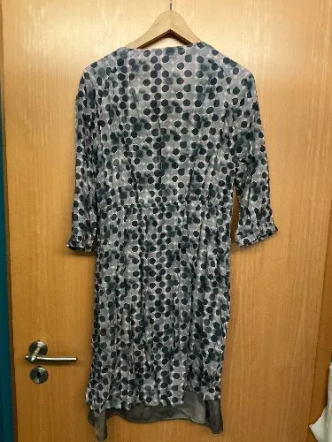 Marc O'Polo Damen Tunikakleid Gr. 40 Grau Polka Dots Punkte