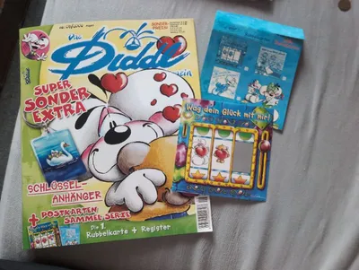 Das Diddl Magazin Super Sonder Extra Schlüsselanhänger Rubbelkarte 06/2000