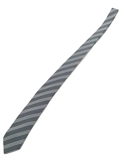 Hemlock Krawatte Herren Grau Gestreift Business Polyester Schlips