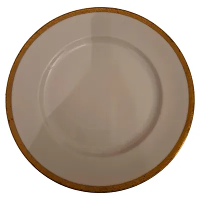 Eschenbach Essteller Porzellan Klassisch Weiß 20 cm Festlich Metallic