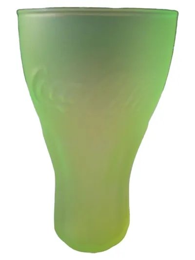Coca-Cola Sammelglas Grün Frosted McDonald's Promo Becher 400ml
