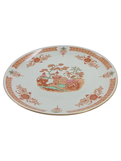 Graf von Henneberg Ilmenau Wandteller Porzellan Chinoiserie DDR 19cm