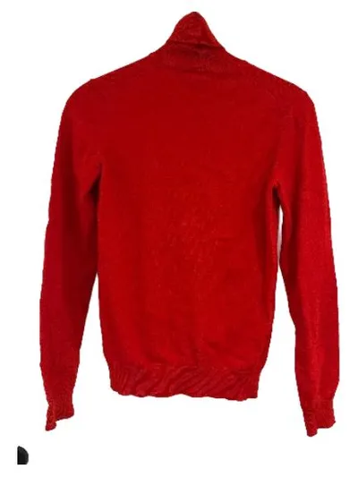 HUGO Rollkragenpullover Herren Gr. M Rot Wolle Strickpullover
