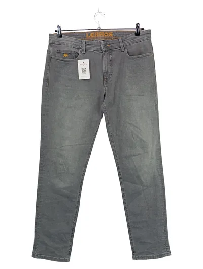 LERROS Herren Jeans Regular Fit Grau W38 Baumwolle Stretch Casual