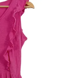 ever.me Sommerkleid Damen Kleid Baumwolle Pink Rüschen Midikleid Gr. 34 XS 3