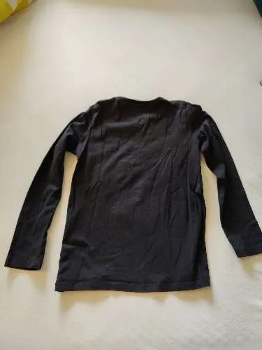 Lindex Mädchen Langarmshirt Gr. 122 Schwarz Einhorn Pailletten Casual