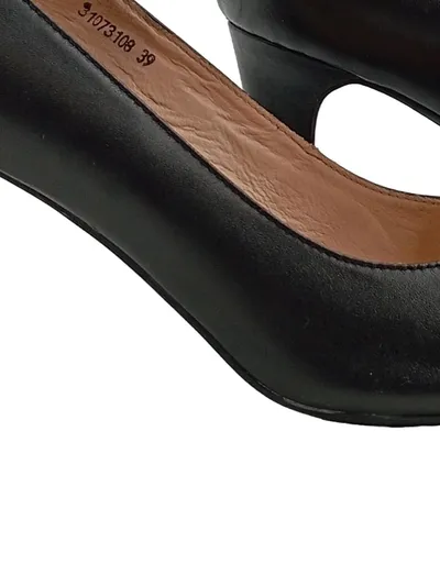 Di Nuovo Damen Pumps Schwarz Gr. 39 Leder Schmuckapplikation Stiletto