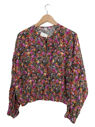 Piazza Italia Damen Bluse Blumenmuster Boho Viskose Gr. XL 42