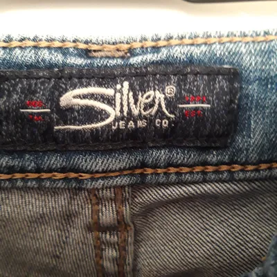 Silver Jeans Co. Damen Jeans Regular Fit W26 Blau Stretch Casual