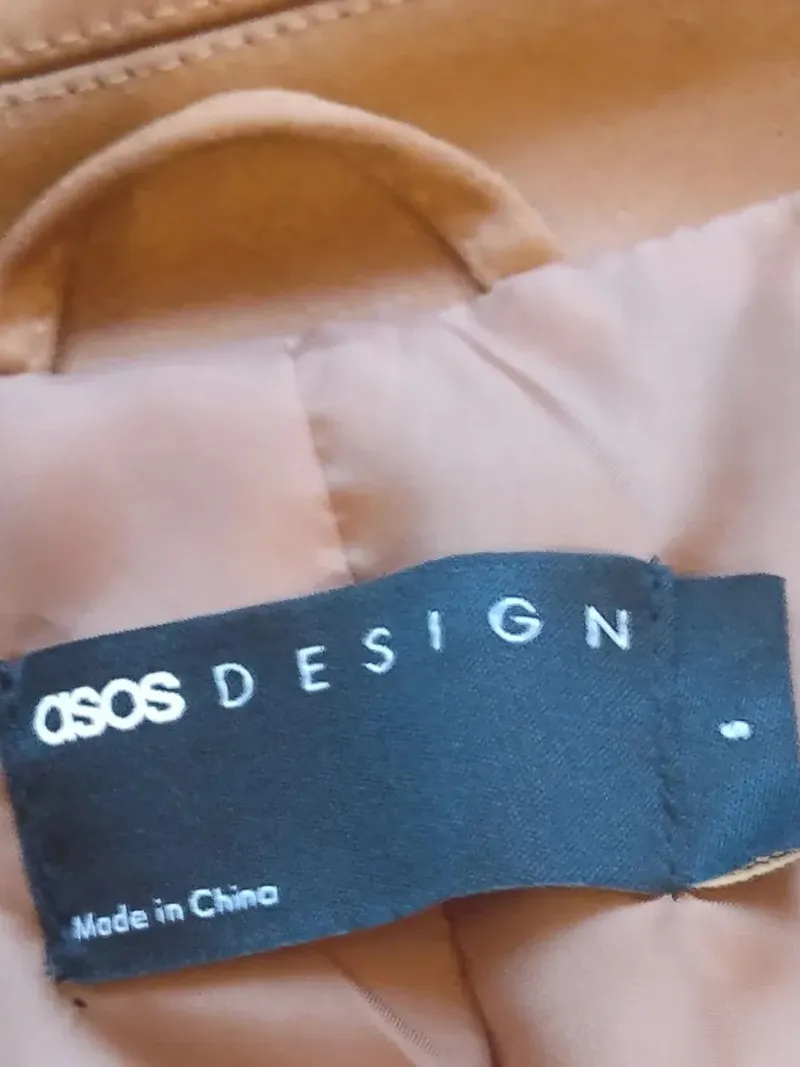 ASOS Design Damen Jacke Gr. 38 M Braun Wildlederoptik Casual Übergangsjacke 8