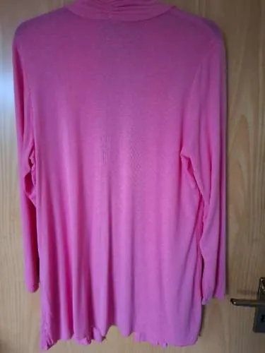 Olsen Damen Strickjacke Cardigan Pink Gr. 42/XL Viskose offen